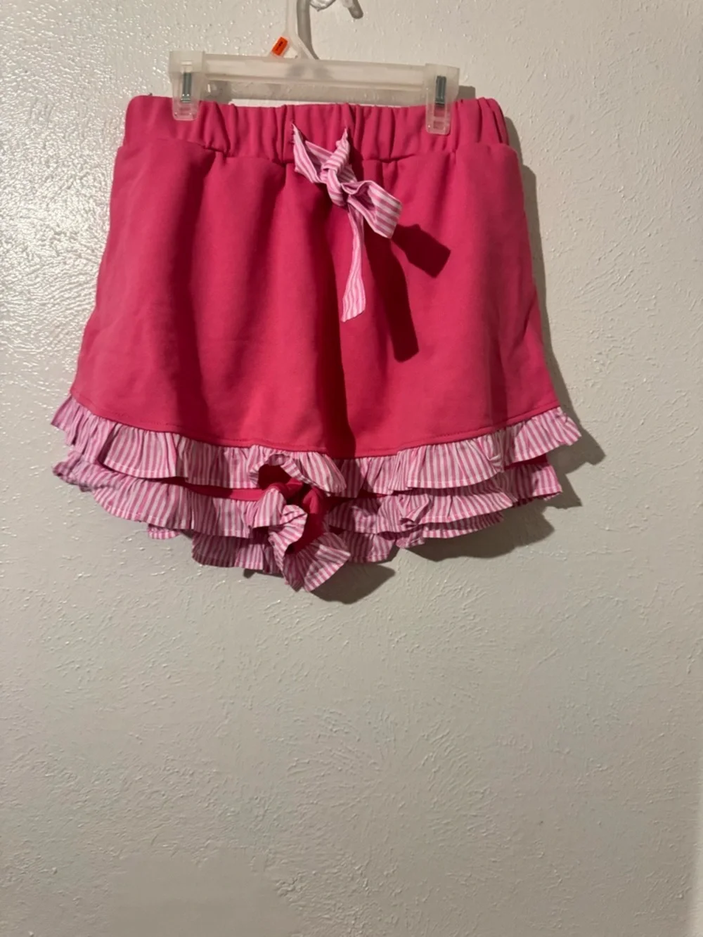 Pink Ruffle Drawstring Short Set - Picture 5 of 5